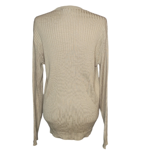 NWOT Ralph Lauren Purple Label Silk Ribbed Sweater Size Large - Picture 5 of 12